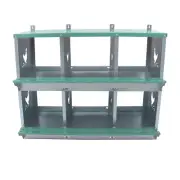 6/8 Holes Green Chicken Nesting Boxes Poultry Nest Box Wall Mount For Hens Metal