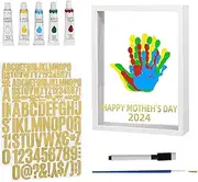 Nursery Picture Frame, Toddler Paw Print Kit | Toddler Paw Kit Handmade Handprint Photo Frame Set | Creative Infant Keepsake Frame for Desktop, Kids Room, Dorm
