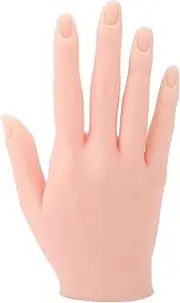 Nail Practice Hand, High Simulation Flexible Silicone Practice Nail Hand, Training Mannequin Hand for Acrylic Nails Art Display Manicure Practice, Beginners Professionals