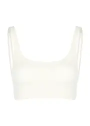 Girlfriend Collective Andy bra Top, Bras, Ivory, Medium, Polyster - M M
