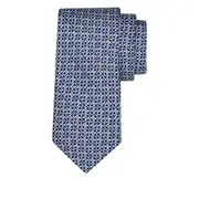 [Ferragamo] Ferragamo Gancini-pattern Tie ONE SIZE BLUE