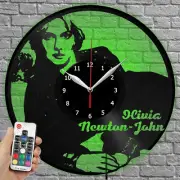 LED Clock Olivia Newton-John Vinyl Record Wall Clock Led Light Wall Clock 4757