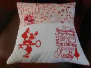 Alice in Wonderland Reading Pillow with book pocket.