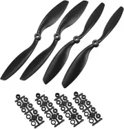 4Pcs RC Propellers 8045 8X4.5 Inch 2-Vane Fixed-Wing Replacement Nylon Black