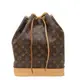 【二手名牌BRAND OFF】LOUIS VUITTON LV 路易威登 棕色 原花帆布 Noe 水桶 肩背包 金扣 M42224