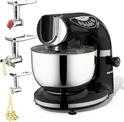 [Aifeel] Stand Mixer for Baking , 7L Multifunctional Food Mixer, Kitchen Electric Mixer with Dough Hook, Whisk, Beater, Meat Grinder,Pasta & Cookie Maker Black