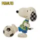 正版授權 Enesco 史努比 踢足球 迷你塑像 公仔 精品雕塑 Snoopy PEANUTS - 340286