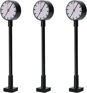 3pcs Model Railway HO Scale 1:87 Lights Platform Clock Track Lamp (HO Scale) LQS62
