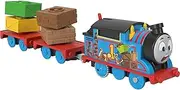 [THOMAS & FRIENDS] Toy Train, Wobble Cargo Thomas Motorized Engine with 2 Cargo Cars for Preschool Railway Play Ages 3+ Years