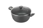 Pyrolux Pyrostone 6L Stoneware Casserole w/ Glass Lid Stove/Oven Cookware Black