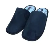 Club Room Indoor/Outdoor Comfort Slip-On Men's Classic Mule Slippers Navy, Small