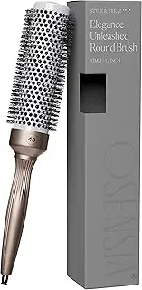 Professional Round Brush for Blow Drying 1.7 Inch – 25% Faster Dry Time - Ceramic Ionic Brush for Precise Styling & Volume – Hairbrush Adds Wave & Enhances Shine for Men & Women
