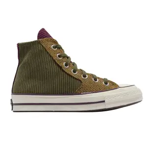 Converse 帆布鞋 Chuck 70 綠 黃 1970 男女鞋 燈心絨 高筒 拼接 【ACS】 172494C