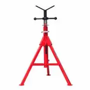 PLUMBOSS 73-125cm - 1250Kg Pro Folding V-Head Adjustable Height Pipe Stand PS-FLD-V