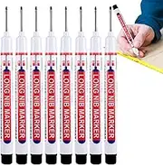 Long Nib Marker - Long Head Marker Pens - Colorful Scriber Tool with Oblique Tip and Bullet Tip for Bathroom Woodworking Hardware
