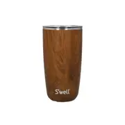 S'Well Teakwood Tumbler 530ml Vacuum Insulated Travel Reusable Coffee Cup Brown