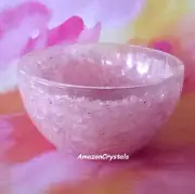 ORGONE BOWL, ROSE QUARTZ BOWL, Large 3.25" ROSE Quartz Orgone Bowl, Pink Bowl