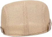 [WOFASHPURET] Dorable Mesh Summer Beret Sun Hat Uv Protection 55-60cm Fit Versatile Painter Hat Stylish Berets Cap for Adults Warmth Fashi Light Yellow
