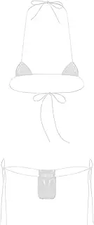 [Raenseen] Women Extreme Sexy Mini Bikini Sets 2Pcs Swimwear G-String Bottom Swimsuit Micro Bikinis