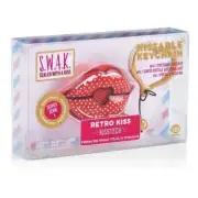 S.W.A.K Sealed with a Retro Kiss Red w/White Polka Dots Key Chain
