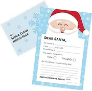 LUXPaper Letter to Santa Kit | Letter & Envelope Set | 7 1/4" x 12 1/4" | Blue | 1 Qty