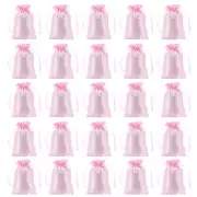 Satin Bags with Drawstring, 50 Pack 4x6 Inch Wedding Drawstring Bags Bags, Pink