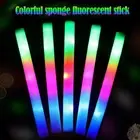 Dark Light up Cheer Tube Glow Sticks RGB LED Colorful Flashing LED Foam Stick