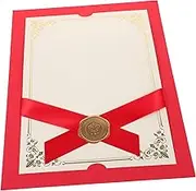 GRIRIW Paper Certificate Cover Document Holder Excellent Workmanship Home Office Decorative Cover