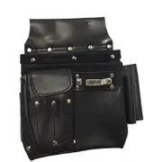 BUILDPRO 10 POCKET LEATHER NAIL & TOOL BAG LBNBS2S-XL