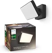 Philips Hue Welcome White LED Smart Outdoor Wall Light. Compatible with Alexa, Google Assistant and Apple Homekit
