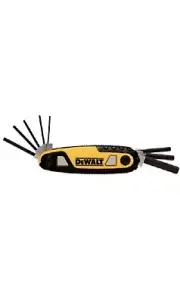 NEW DEWALT DWHT70262M 8 PIECE SAE FOLD UP ALLEN HEX KEY WRENCH SET STEEL