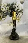 French Art Deco Bronze sculpture of Diana the Huntress Signed C. Mirval SALE