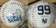 NY YANKEES WORLD SERIES BASEBALL 2024 AARON JUDGE #99 MLB RAWLINGS BALL