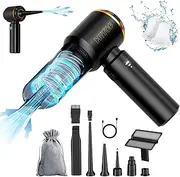 HRYCF Handheld Vacuum,Car Vacuum Cleaner,4-in-1 20000PA High Power Portable Rechargeable Vacuum Cleaner with Brushless Motor, Small Handheld Vacuum & Air Blower & Pump-Black