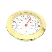 1.69” Mini Indoor Outdoor Thermometer °C/°F Temperature Monitor Gauge Gold
