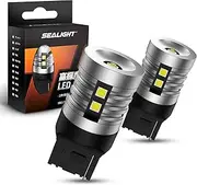 SEALIGHT T20 LED Single Back Lamp, Explosive Light, 3,000 Lumens, 25 W, White Backlight, Latest 3030SMD, T20, Pinch Different, Built-in Canceller, Backward Light, 7440, Non-Polarity, 6500K, For DC 12V