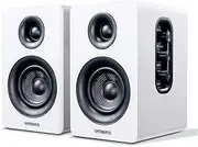[Sanyun] SW208 3" Active Bluetooth 5.0 Bookshelf Speakers – 60W Carbon Fiber Speaker Unit - Built-in 24bit DAC - Dynamic 3D Surround Sound – 2.0 Computer PC Monitor Gaming Speakers (Pair, White)