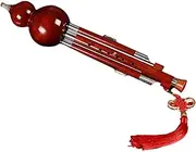 Handmade Mahogany Gourd Flute Hulusi Instrument Cucurbit Flute Flute Chinese National Musical Instrument for Beginners Calabash Flute