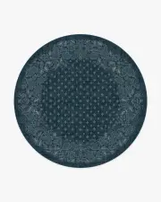 245' Round | Machine Washable Runner Rug | Kid & Pet Friendly | Indoor Rug | Prato Midnight Blue Rug | Ruggable