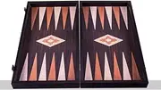 Manopoulos Walnut and Wenge Effect 19-inch Backgammon Set