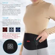 Heaing Waist Belt Brace For Pain Relief Lower Back Therapy Lumbar Black V4