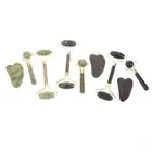 3Pcs/Set Guasha Natural Stone Massage Face Jade Roller Gua Sha Massage Tool