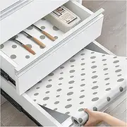 ALIUNI Drawer and Shelf Liner, Non-Slip Kitchen Cabinet Liners Non-Adhesive Thick Strong Grip Waterproof Washable Mats Protect Dresser Shelves Cupboard Bathroom Cabinets, Polka Dot, 24 in X 20 FT