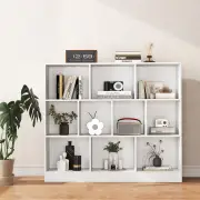 Costway120 CM 10-Cube Freestanding Bookshelf with 2 Anti-Tipping Kits-White