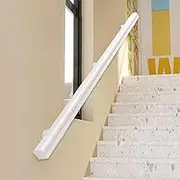 Wooden Hand Rails for Outdoor Steps, Wall Mounted Stair Rails - 30cm~450cm, White Stair Handrails Banister Safety Grab Bar Rod for Home Lofts Guardrail(11.5ft/350cm)