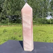 8.16kg Natural Rose Quartz Obelisk Point Quartz Crystal Wand Reiki Tower Decor