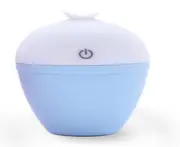 Mini Portable USB Humidifier 120ML Wish Bottle Ultrasonic Humidifier Cool Mist Air Purifier with LED Light Touch Switch Aroma Diffuser-BLUE