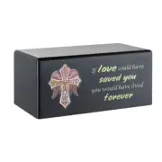 Pet Cremation Box with Memorial Word Small Animal Ashes Box Funeral Caskets Box