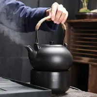 在飛比找ETMall東森購物網優惠-煮茶器陶瓷提梁煮茶壺電陶爐煮茶爐白茶普洱電熱燒茶壺套裝燒水壺