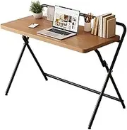 Folding Desk No Assembly Required Foldable Computer Desk for Small Spaces Space Saving Portable Laptop Study Modern Simple Table for Home Office,A,80cm